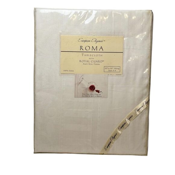 W C Designs Other - W C Designs Roma Tablecloth with Royal Guard Anti Soil Finish Oblong 60"x84"